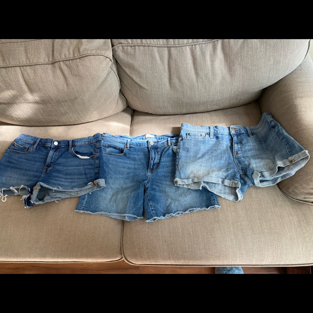 Blue Jean Shorts - 3 pair - JCREW, Loft, GAP